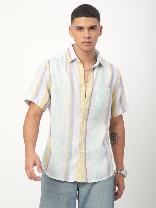 Voguish Multicolour Striped Shirt