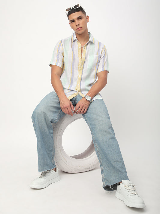Voguish Multicolour Striped Shirt