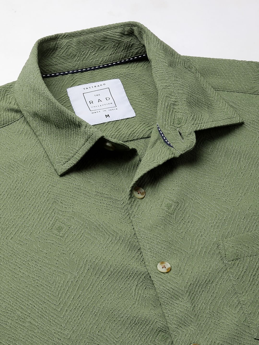 Basil Green Swirl Jacquard Shirt