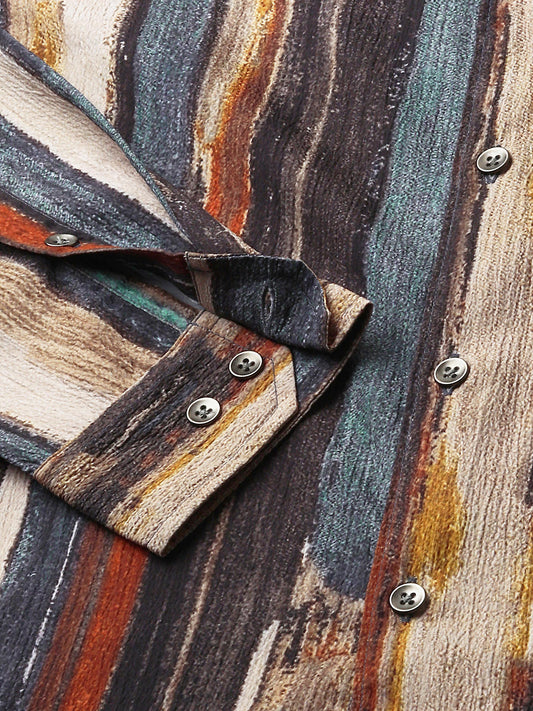 Multicolour Striped Ripple Shirt