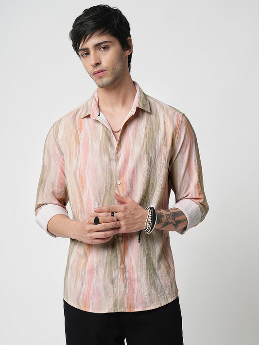 Multicolour Blooming Creased Shirt