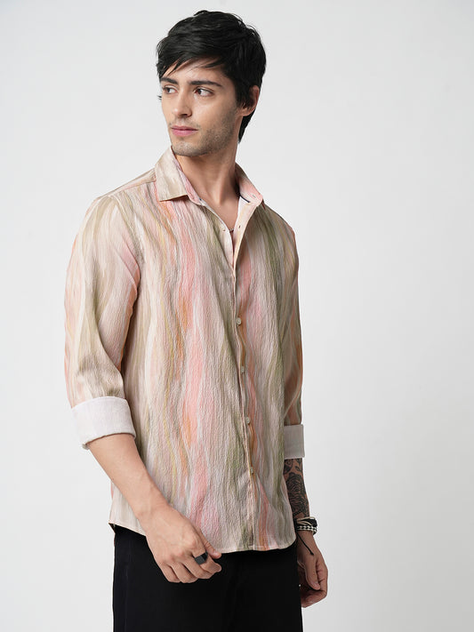 Multicolour Blooming Creased Shirt
