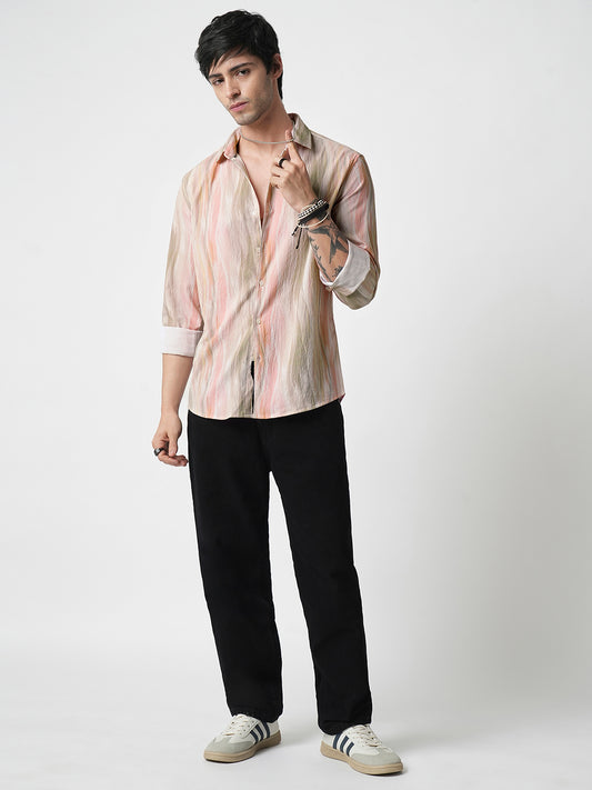 Multicolour Blooming Creased Shirt
