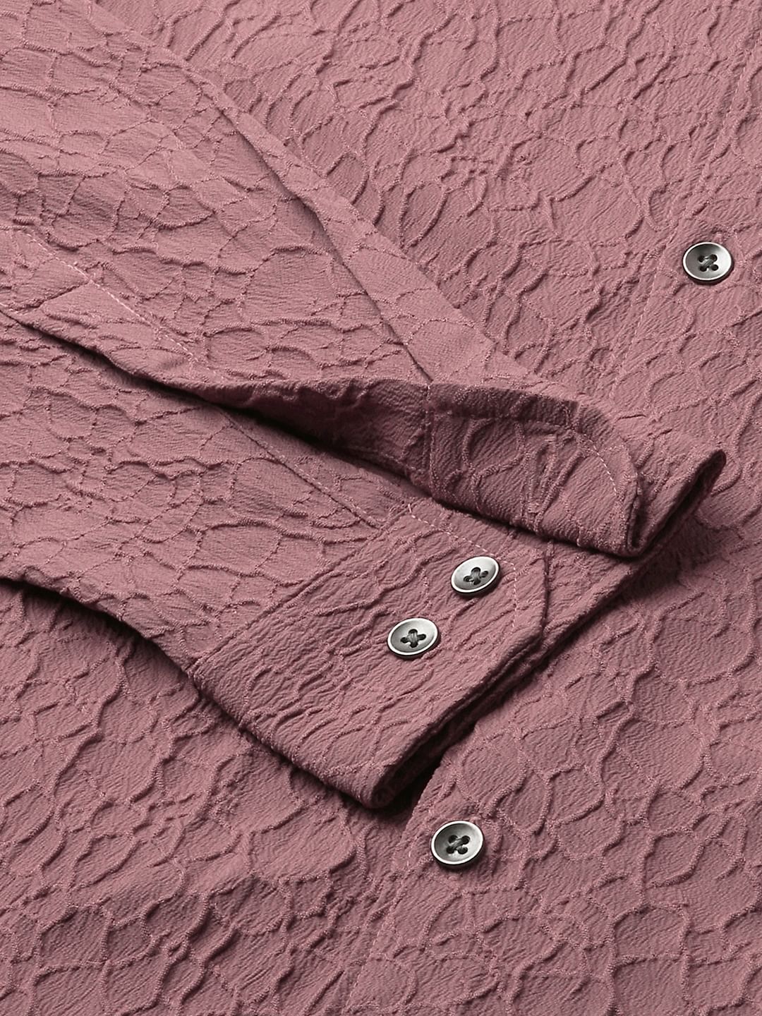 Nude Pink Abstract Textured Shirt