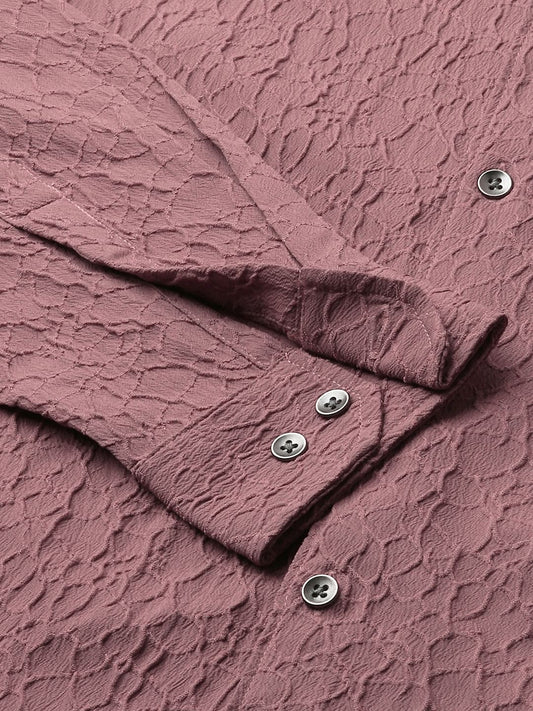 Nude Pink Abstract Textured Shirt
