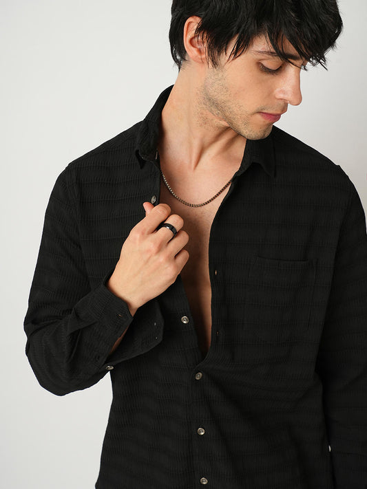 Premium Black Textured Shirt