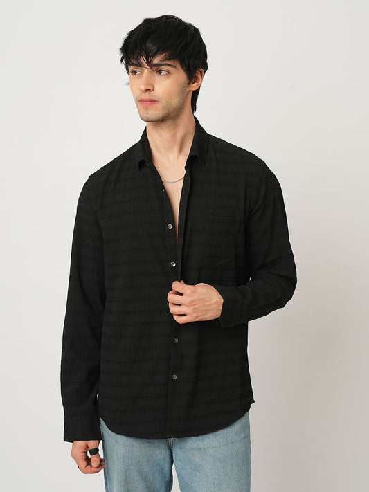 Premium Black Textured Shirt