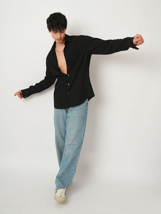 Premium Black Textured Shirt