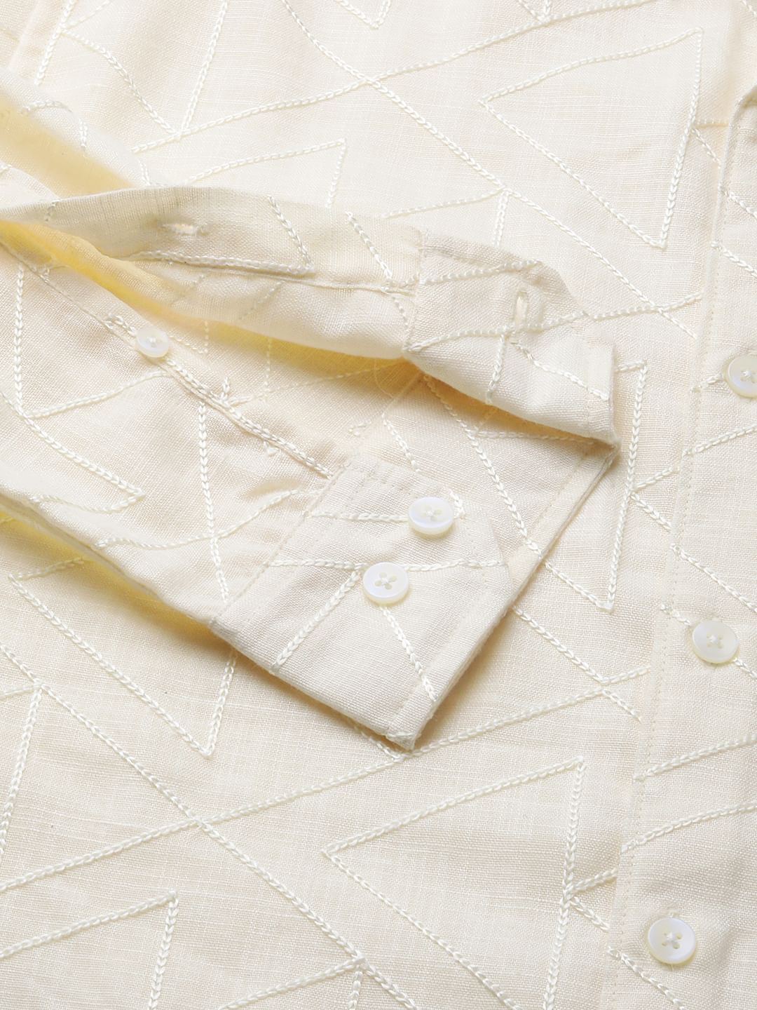 Refined Off-White Trigon Embroidered Shirt