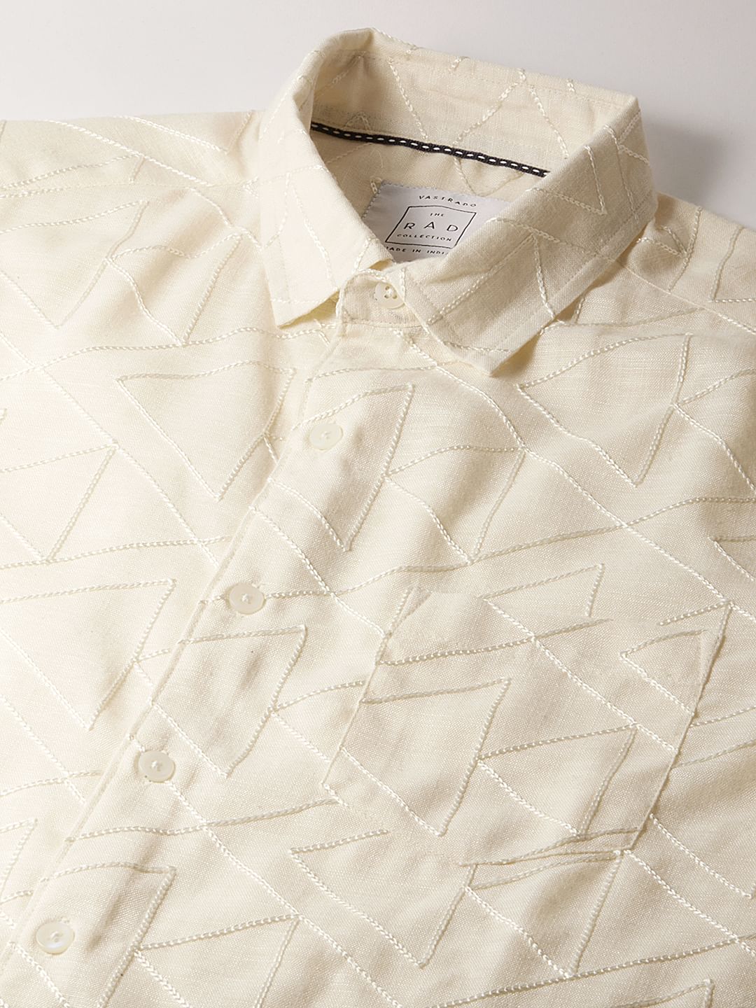 Refined Off-White Trigon Embroidered Shirt
