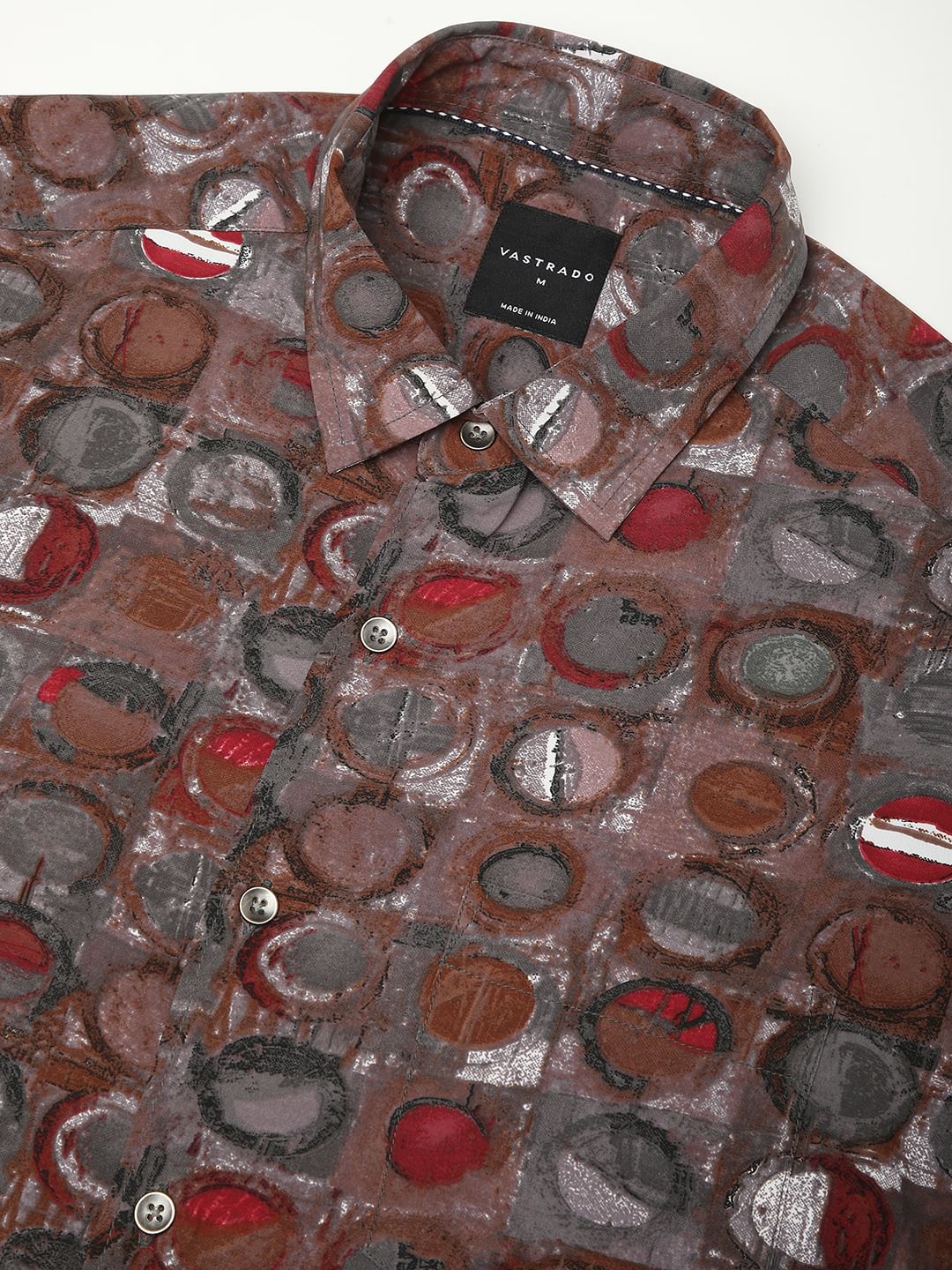 Multicolour Circle Abstract Printed Shirt