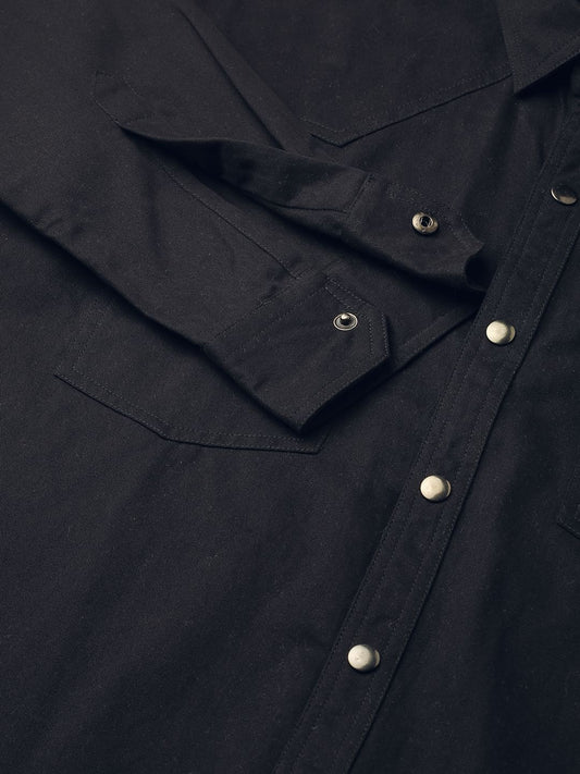 Intense Black Double Pocket Overshirt