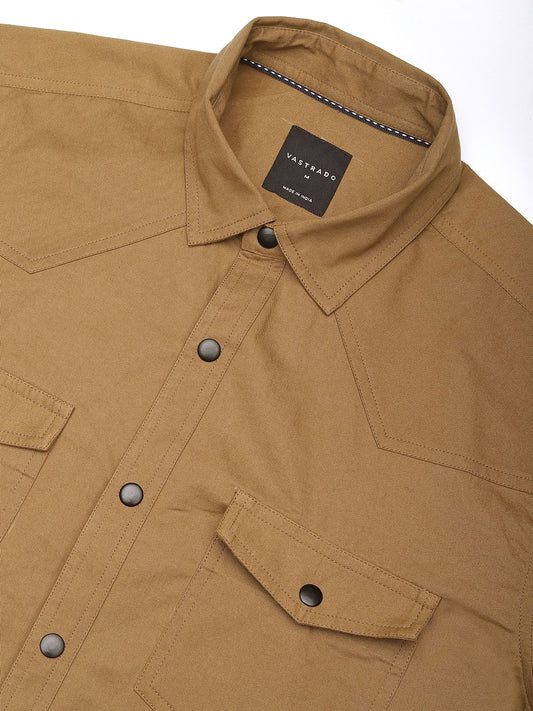 Khaki Double Pocket Overshirt