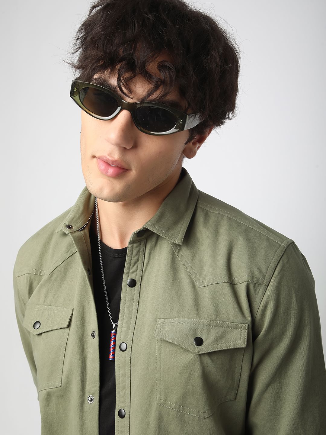 Classic Olive Double Pocket Overshirt