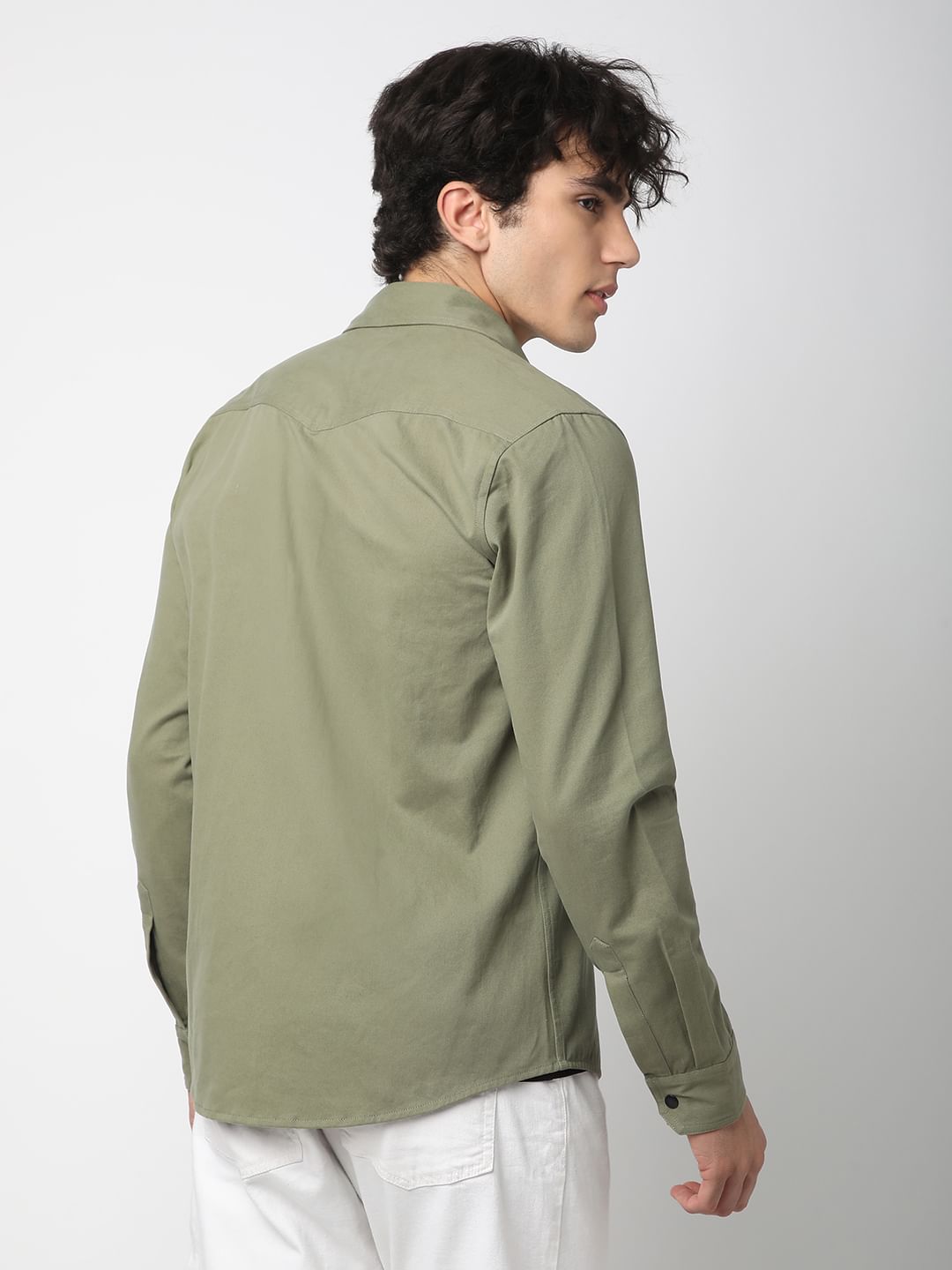 Classic Olive Double Pocket Overshirt