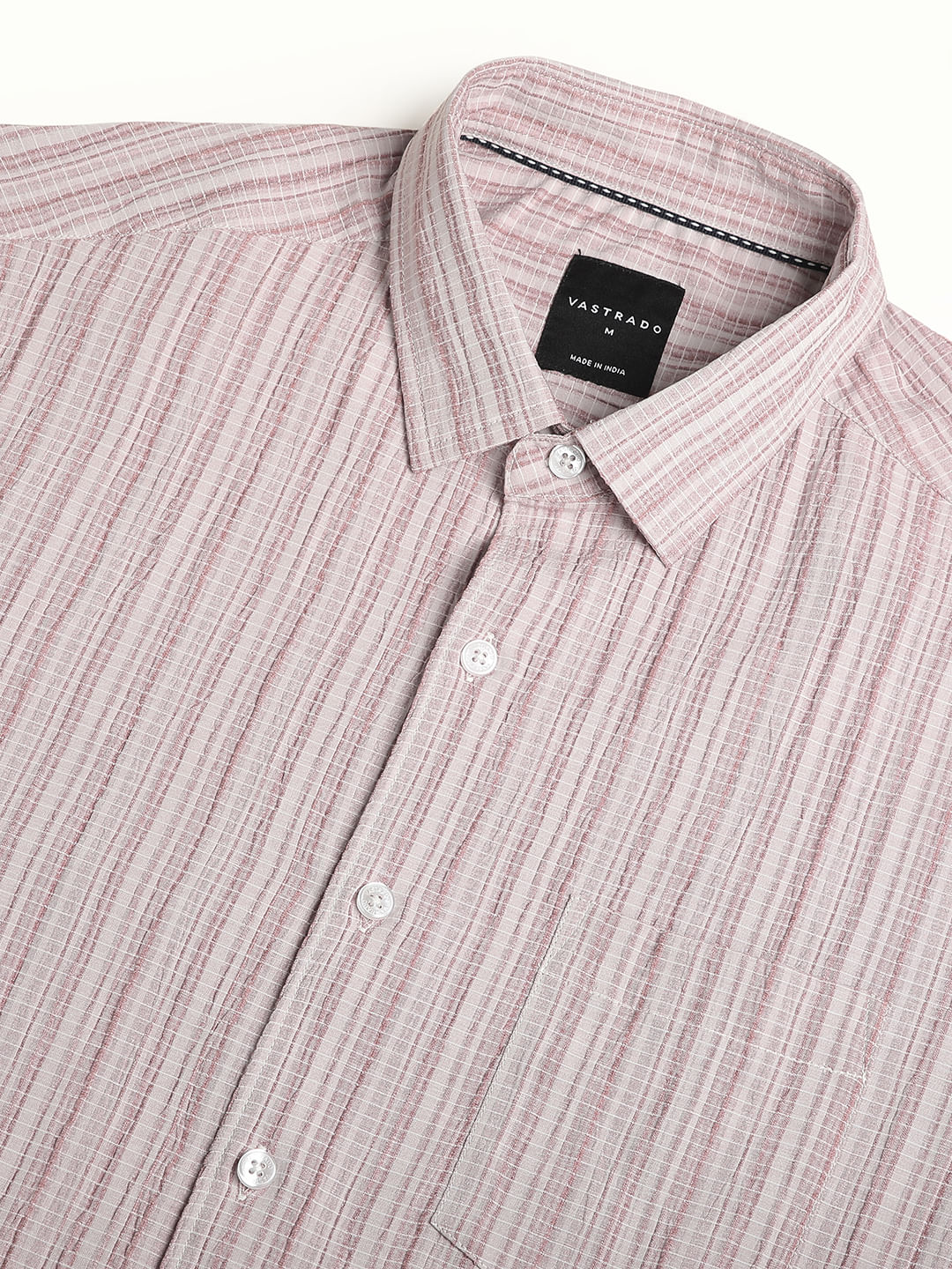 Brush Stroke Peachy Pink Textured Shirt
