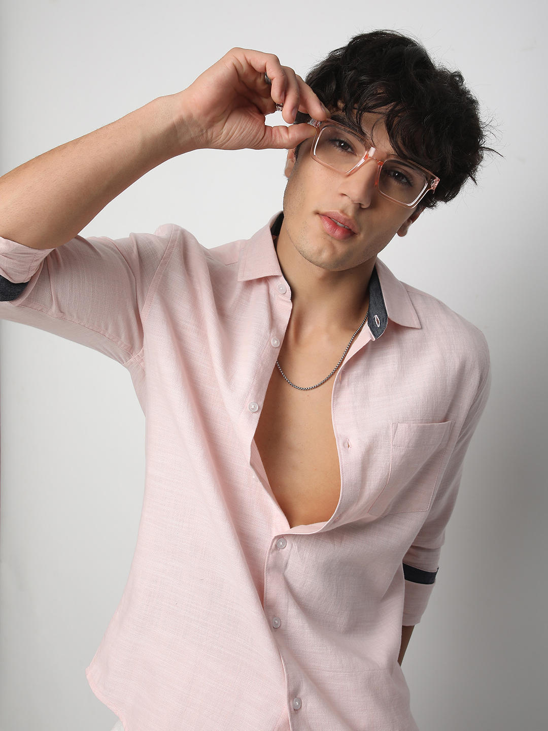 Pink Textured Shirt