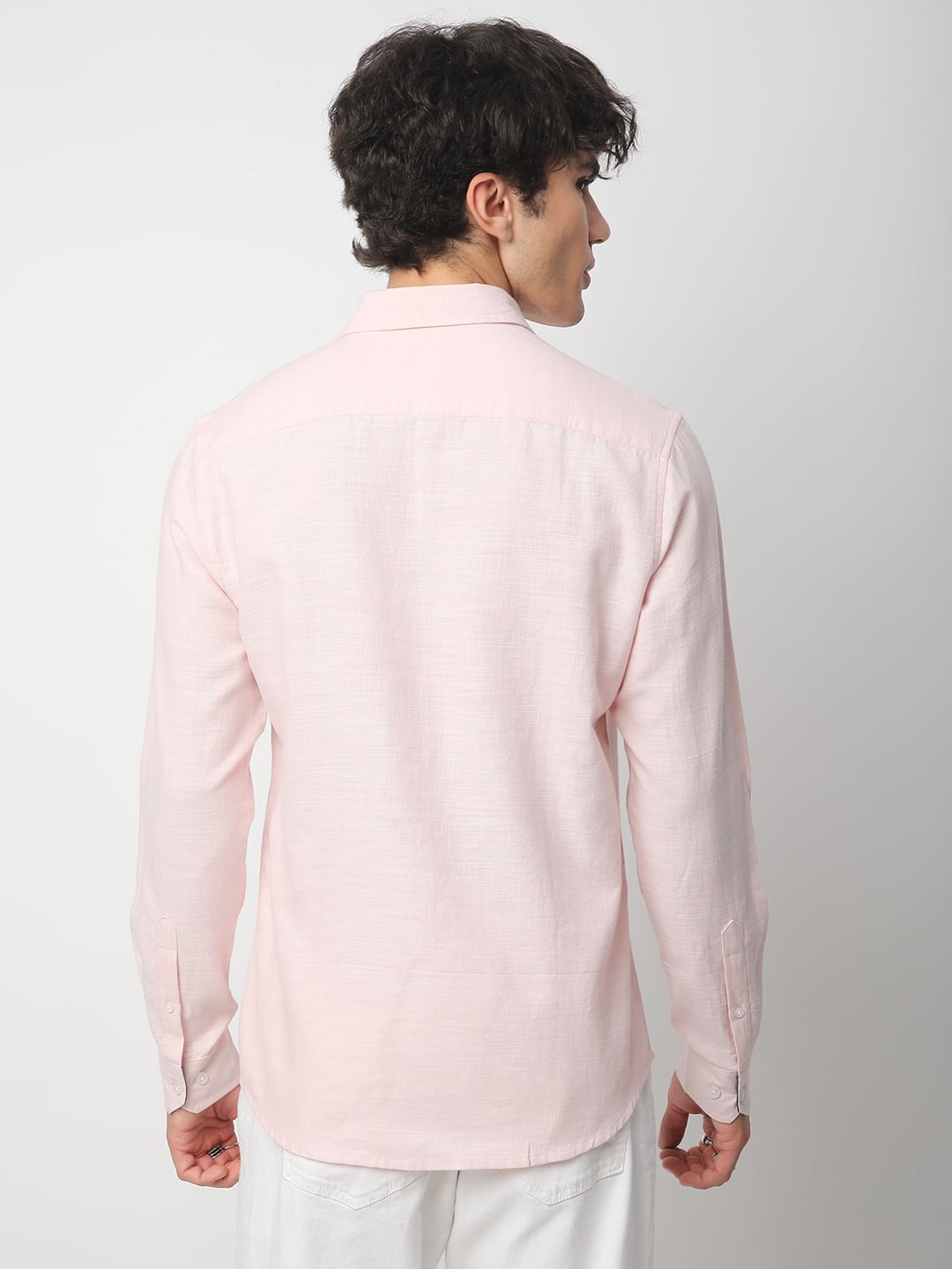 Pink Textured Shirt