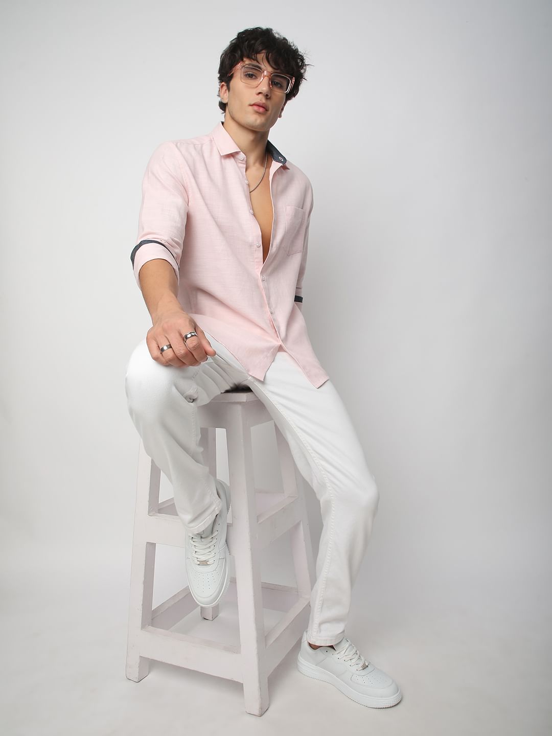 Pink Textured Shirt