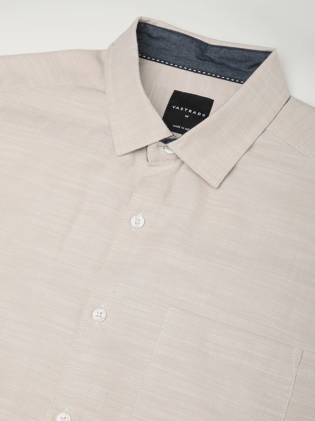 Classic Beige Textured Shirt