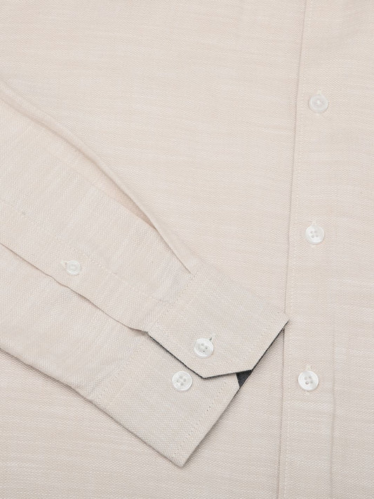 Classic Beige Textured Shirt