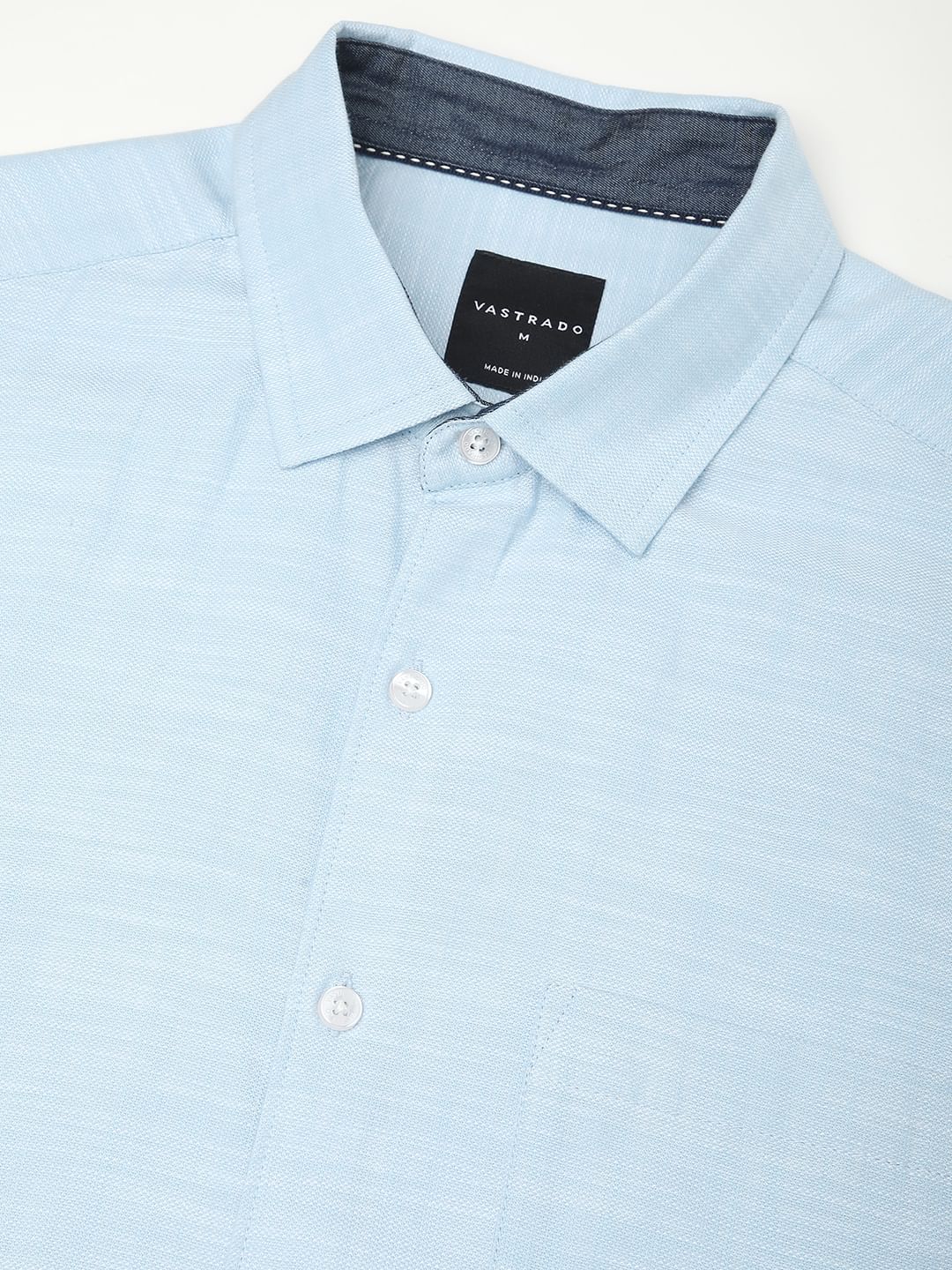 Classic Sky Blue Textured Shirt