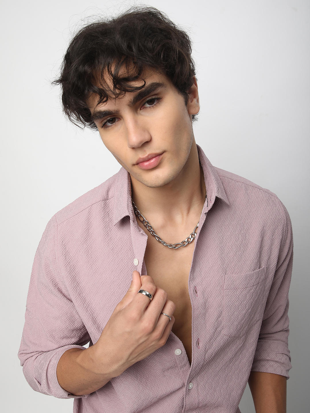Ornate Electric Lavender Jacquard Shirt