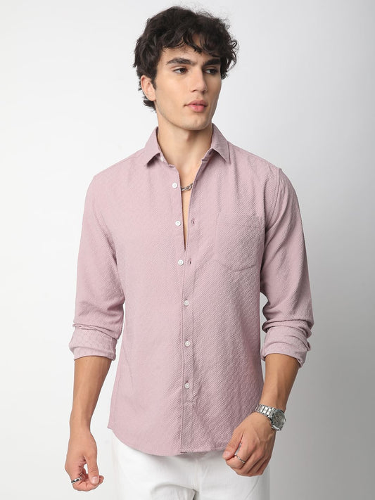 Ornate Electric Lavender Jacquard Shirt