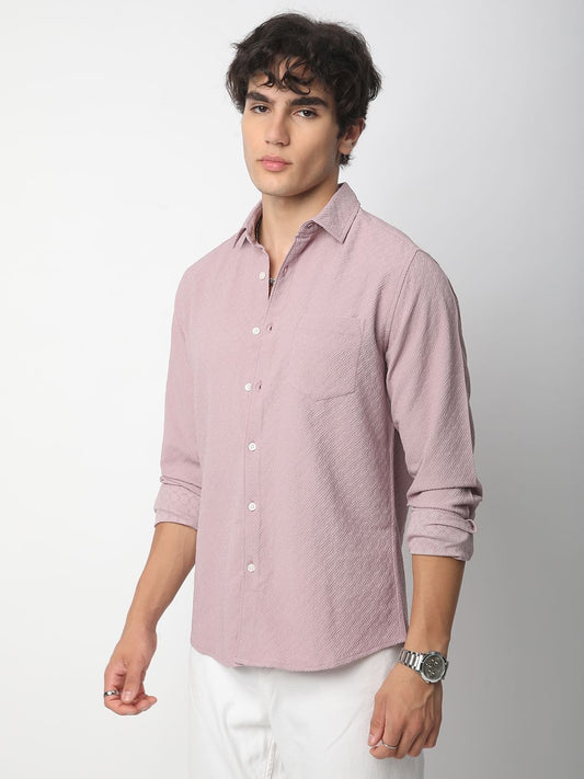 Ornate Electric Lavender Jacquard Shirt