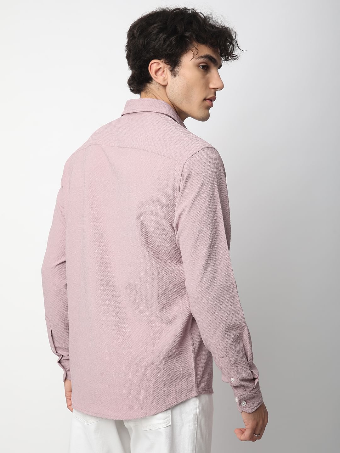 Ornate Electric Lavender Jacquard Shirt