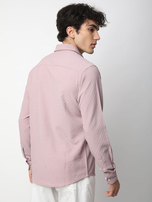 Ornate Electric Lavender Jacquard Shirt