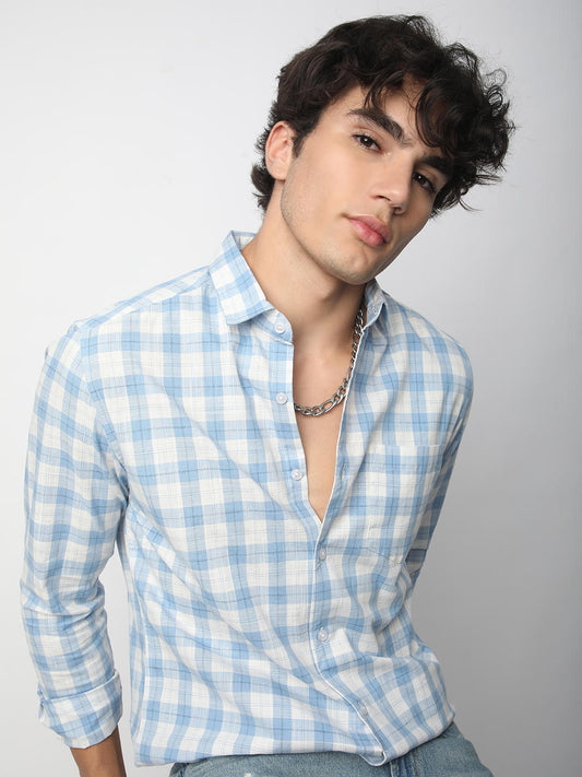 Beach Blue Tartanique Checkered Shirt