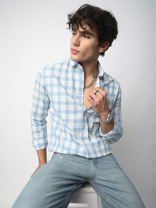 Beach Blue Tartanique Checkered Shirt