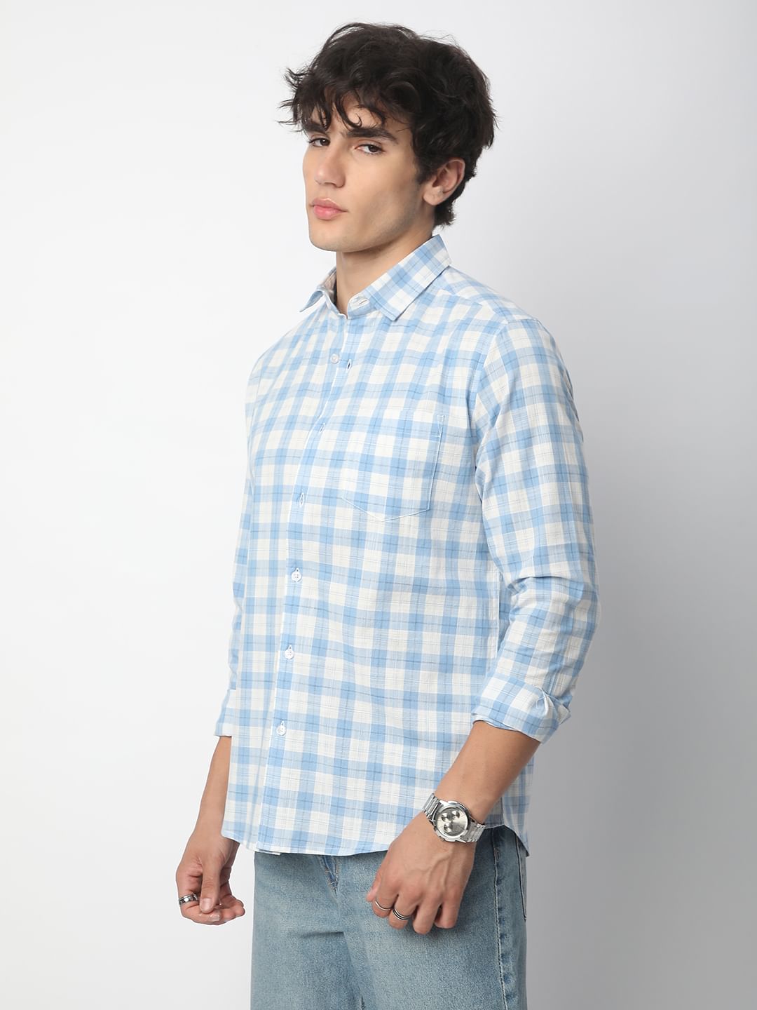 Beach Blue Tartanique Checkered Shirt