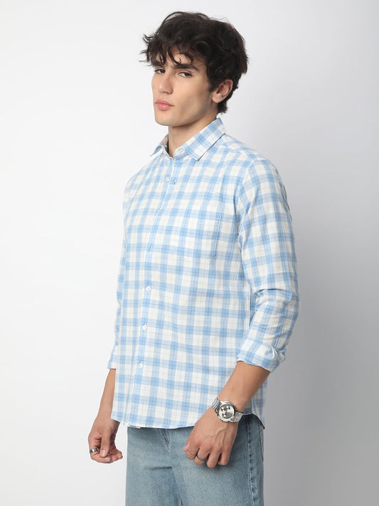 Beach Blue Tartanique Checkered Shirt