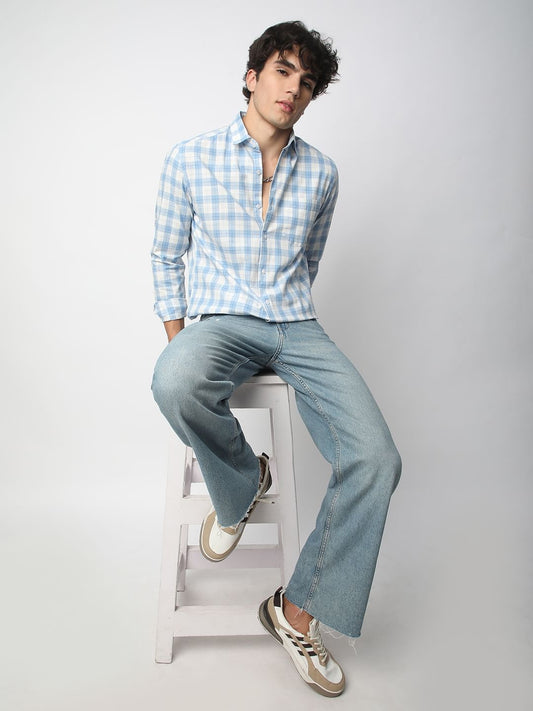 Beach Blue Tartanique Checkered Shirt