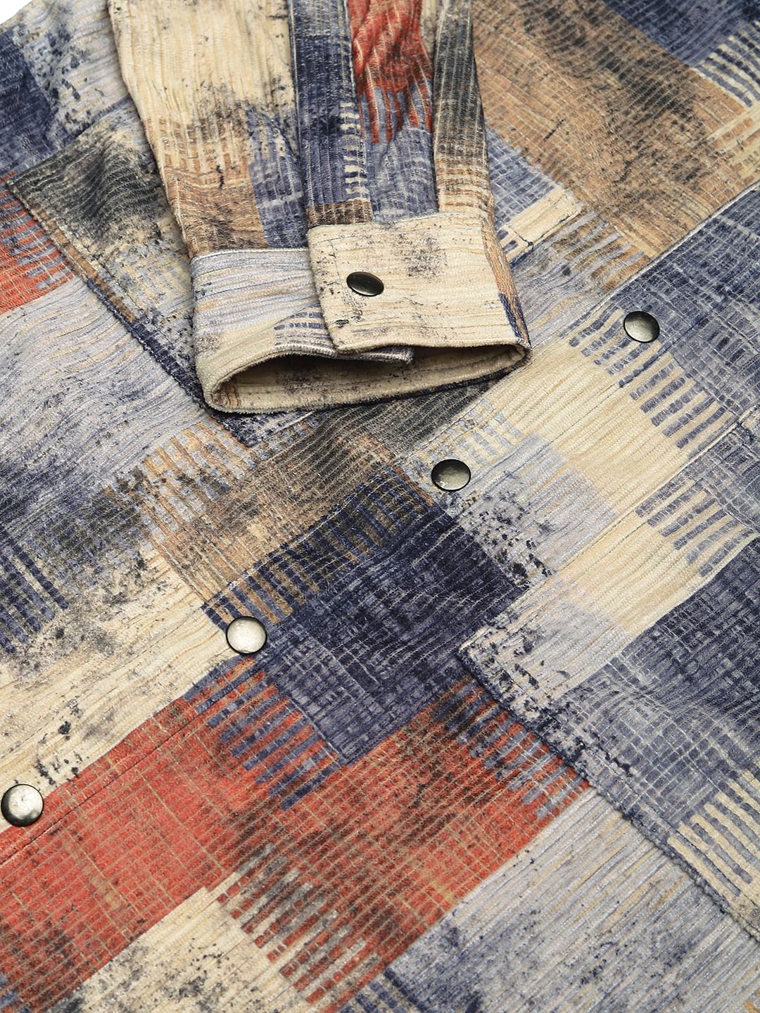 Abstruse Paint Splash Double Pocket Corduroy Overshirt