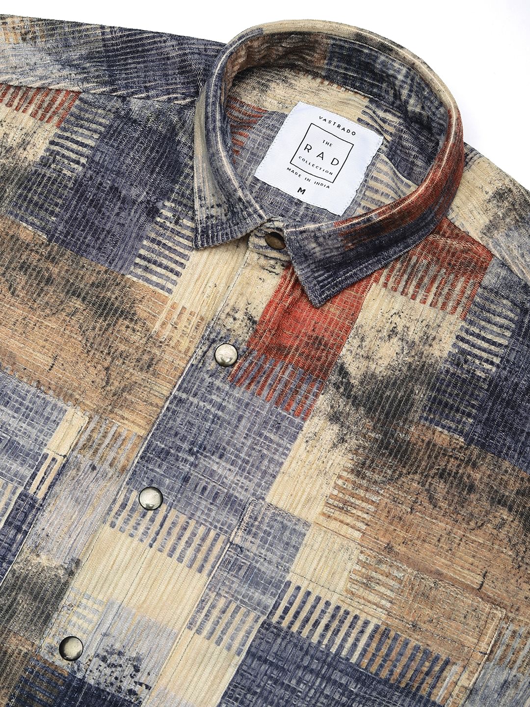 Abstruse Paint Splash Double Pocket Corduroy Overshirt