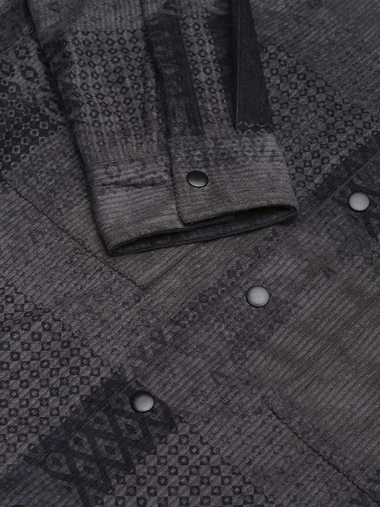 Couture Shadow Grey Double Pocket Corduroy Overshirt