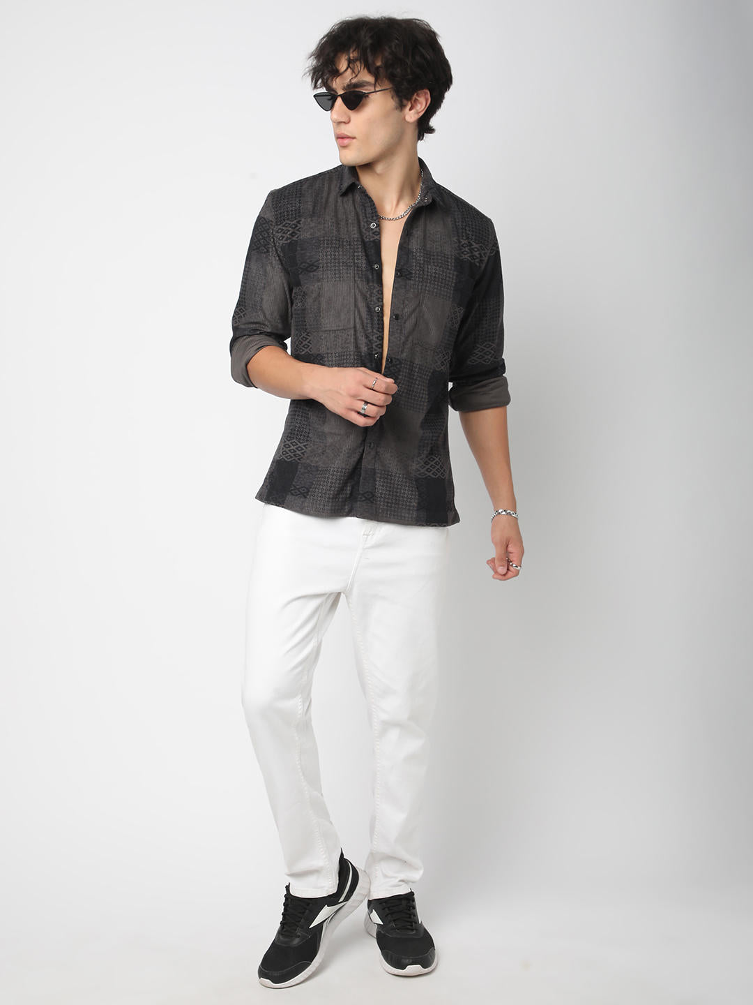 Couture Shadow Grey Double Pocket Corduroy Overshirt