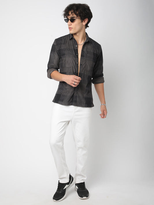 Couture Shadow Grey Double Pocket Corduroy Overshirt