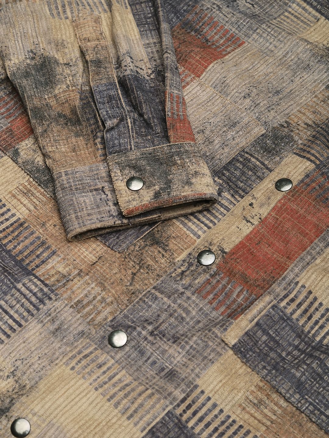 Abstruse Paint Splash Double Pocket Corduroy Overshirt