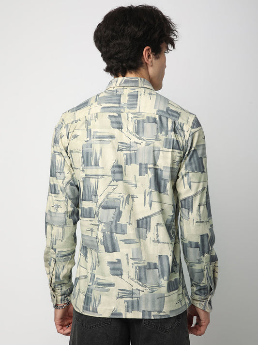 Graffito Green Double Pocket Corduroy Overshirt