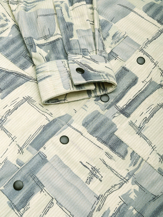 Graffito Green Double Pocket Corduroy Overshirt