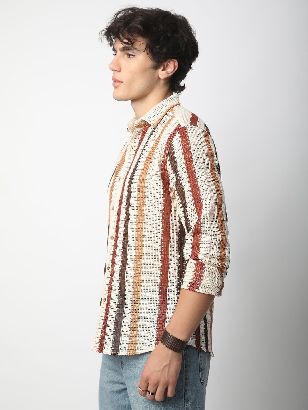 Schmick Interweave Multicolour Crochet Shirt