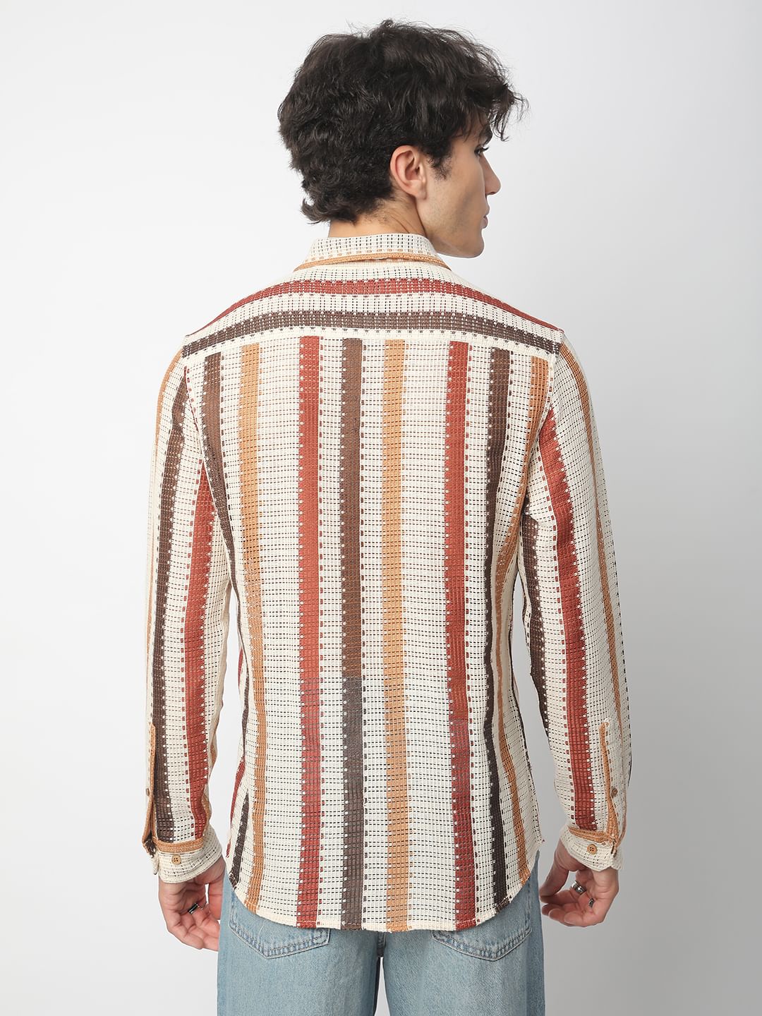 Schmick Interweave Multicolour Crochet Shirt