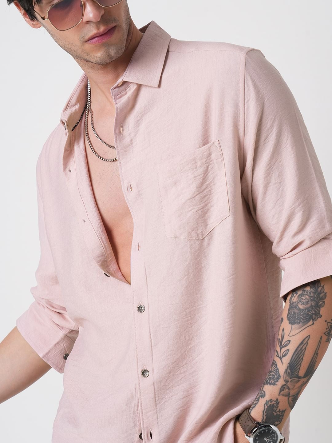 Premium Pink Italian Linen Shirt