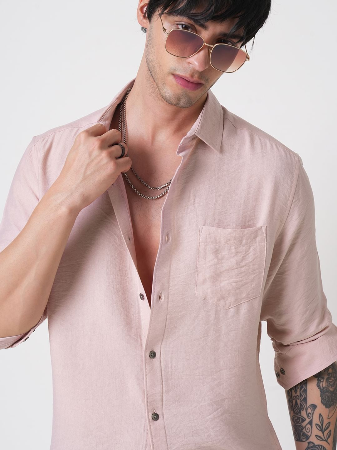 Premium Pink Italian Linen Shirt