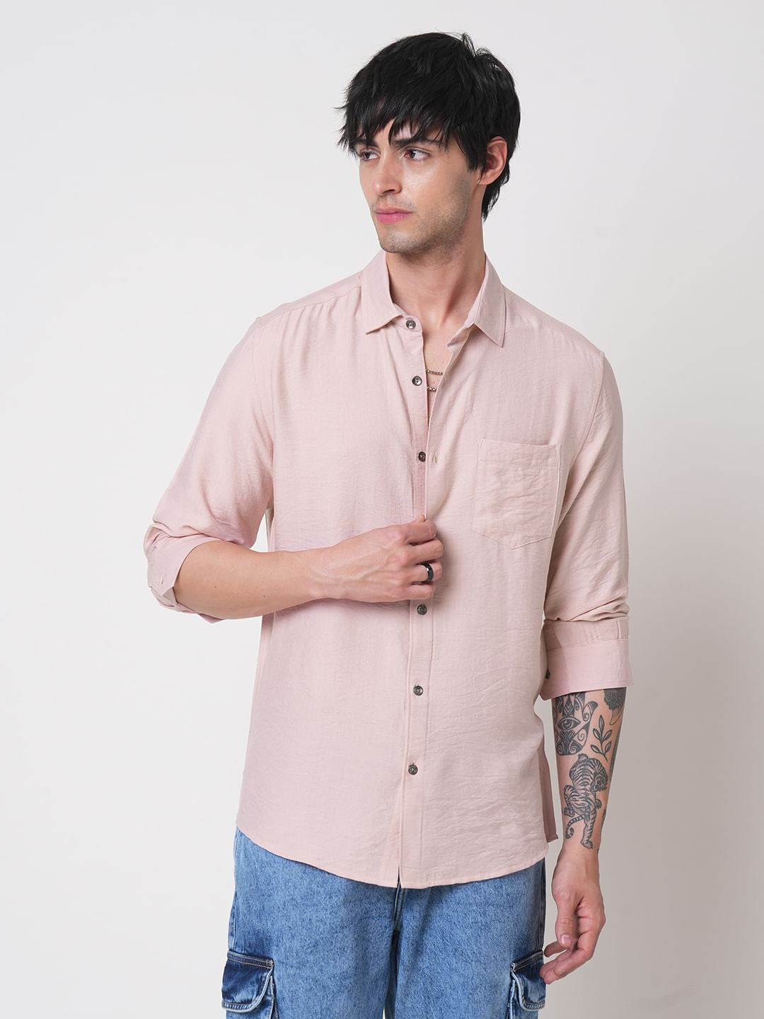 Premium Pink Italian Linen Shirt