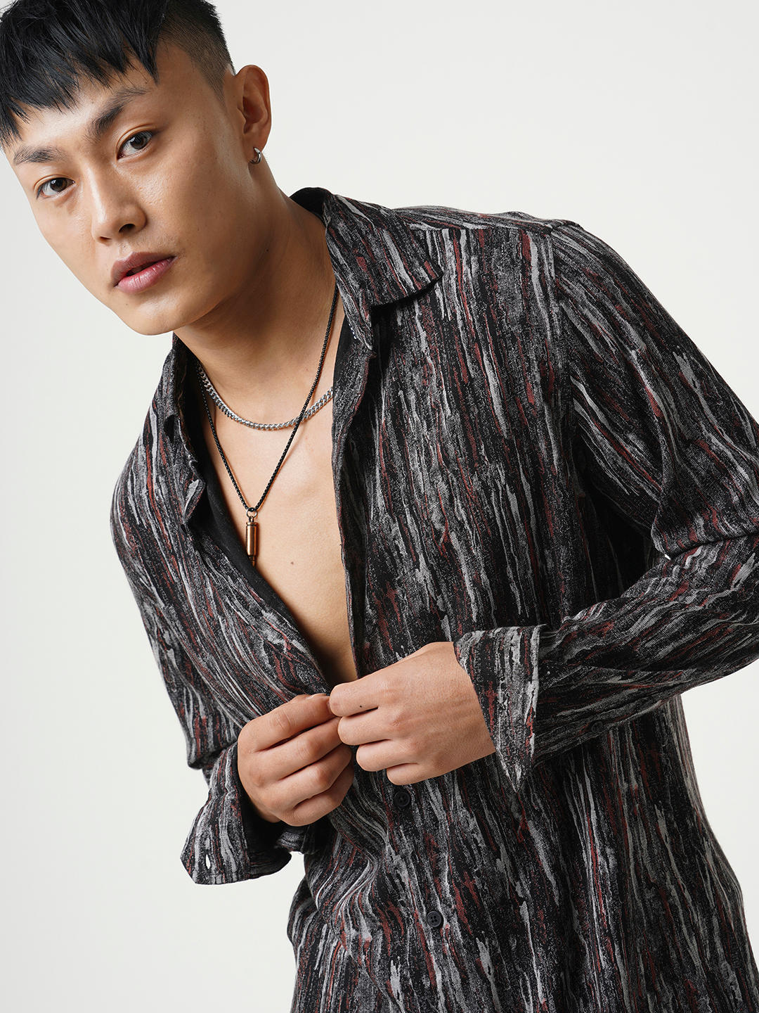 Premium Multicolour Artistic Textured Shirt